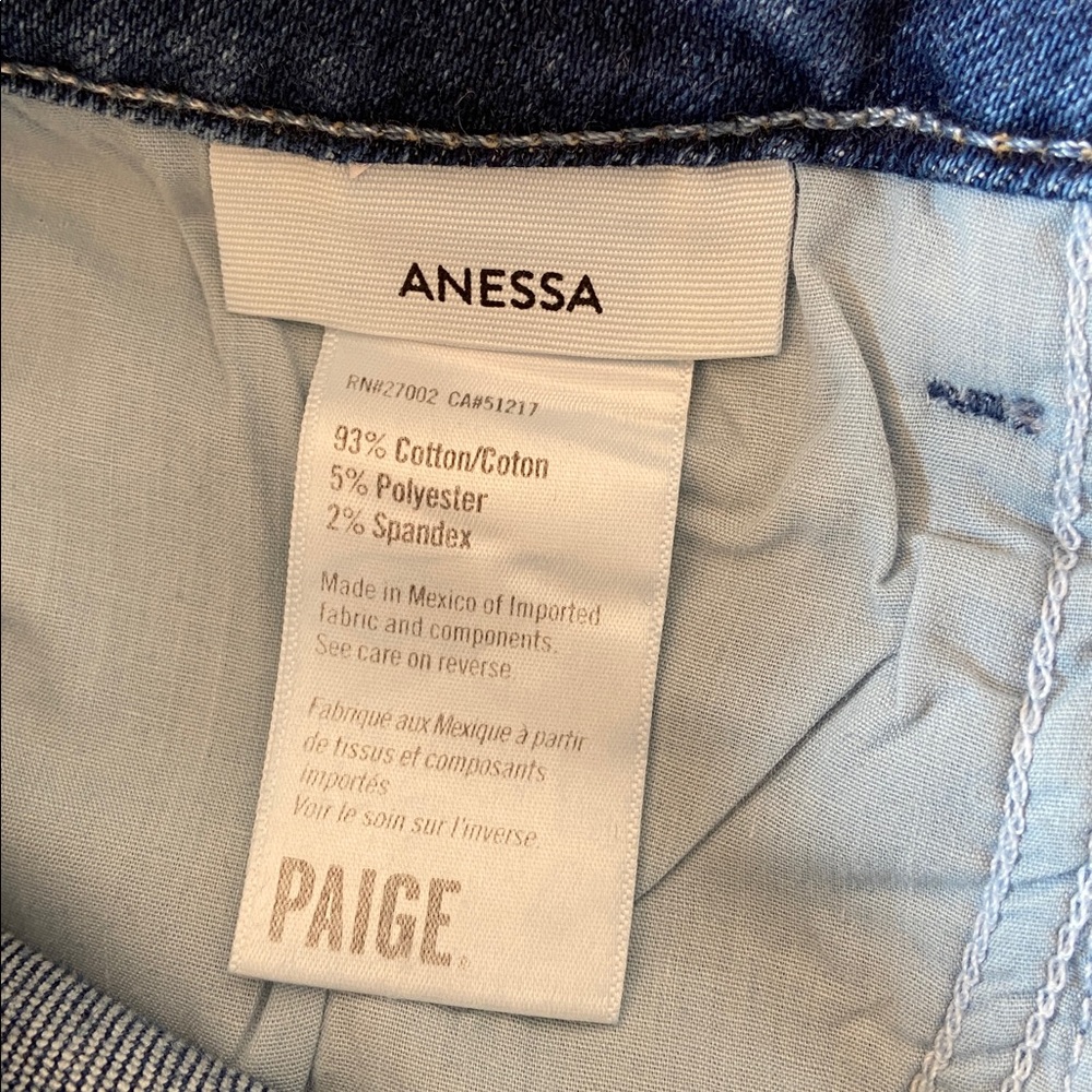 PAIGE Anessa High Waist Wide Leg Carpenter Jeans, Olivin Distressed, Sz 29, NWT - Picture 10 of 15